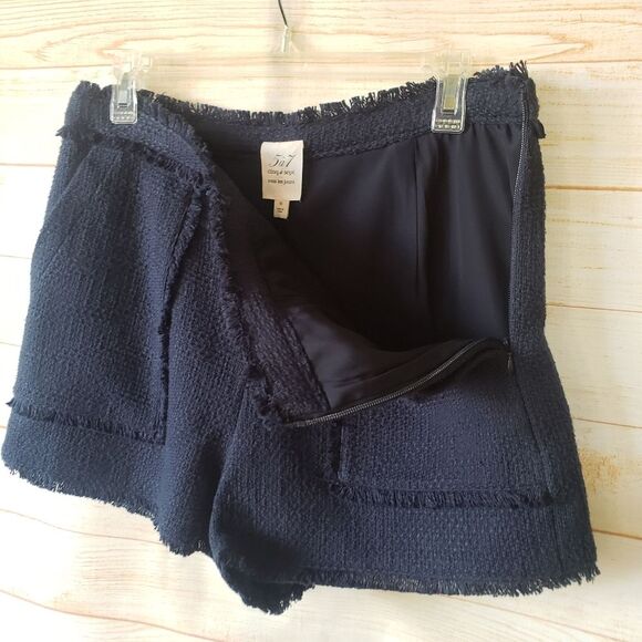 Cinq a Sept Allen Boucle Tweed Tailored Fit Shorts Navy Blue Women's Size 10 - Picture 10 of 14